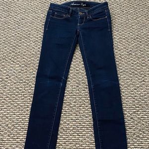 Dark blue stretch skinny jeans